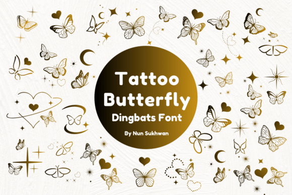 Exploring the Sketch-Style Charm of Tattoo Butterfly Font