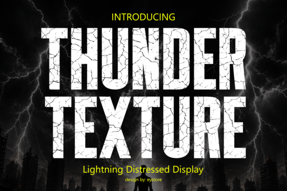 Thunder Texture: A Lightning Distressed Display Font for Powerful Visual Impact