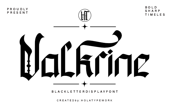 Valkrine: Bold Gothic Script for Modern Brands